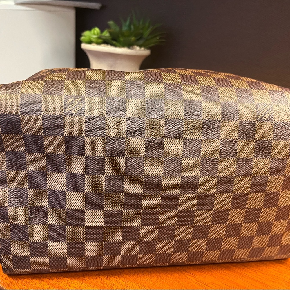 Louis Vuitton Brown Checkered Satchel Speedy 30 Damier No strap. - Picture 6 of 7